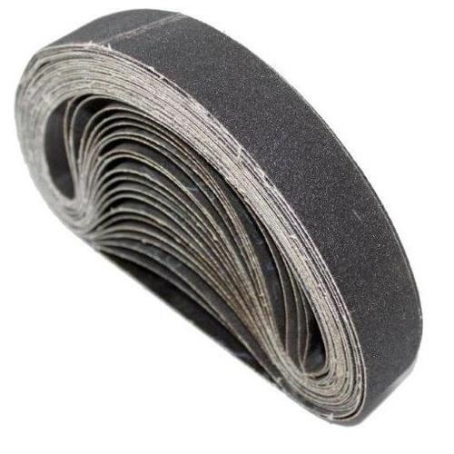 30mm x 533mm(1-3/16"x21") Silicon Carbide Portable Cloth Linishing Belt- 80,100,120 Grits