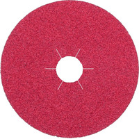 Klingspor 125mm x 22mm Red Ceramic Fibre Disc for Steel, Stainless Steel Box Of 25 FS964