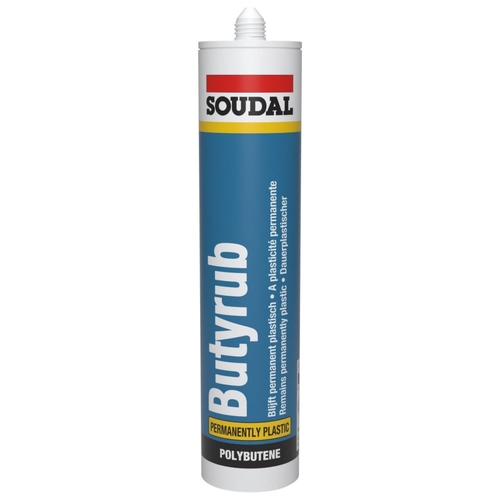 Soudal Butyrub Mastic Adhesive Sealant 300ml Black