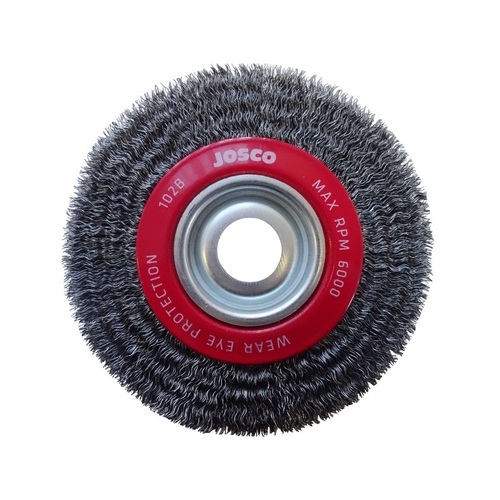 Josco 150mm x 22mm Multi-Bore Crimped Wheel Brush Pack of 2
