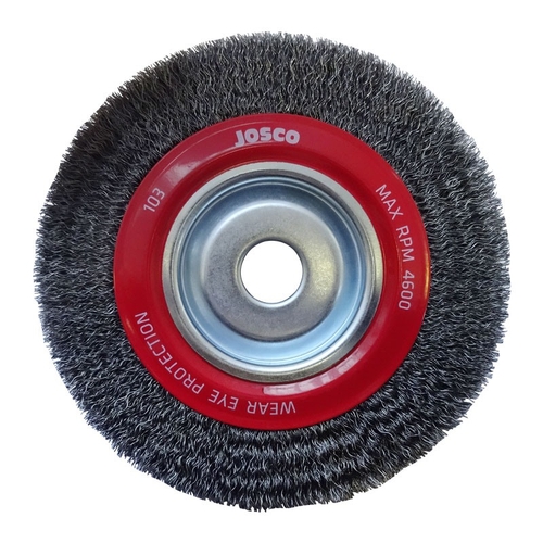 Josco 150mm x 25mm Stainless Steel Multi-Bore Crimped Wheel Brush Pack of 5