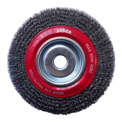 Josco 200mm x 19mm Multi-Bore Crimped Wheel Brush Pack of 2