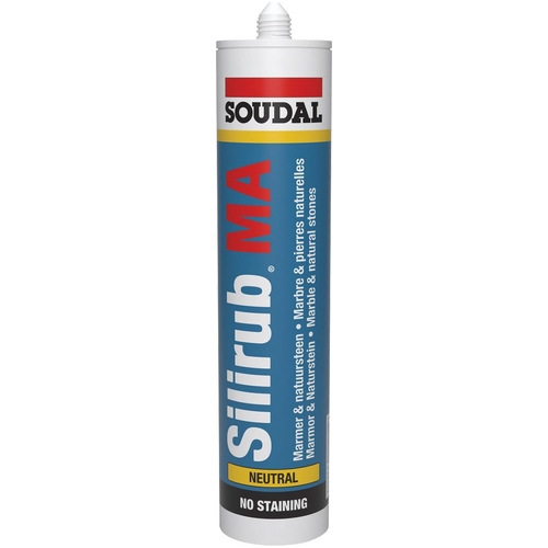 Soudal Silirub MA Silicone Sealant Marble Grey 310ml 104528