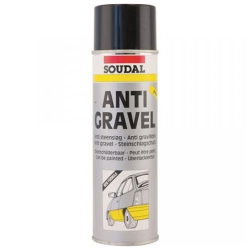 Soudal Antigravel Aerosol Black Construction Chemical 500ML