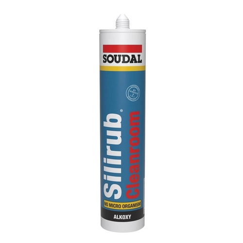 Soudal Silirub Cleanroom Silicone Sealant White 300ml 112346