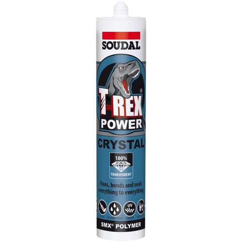 Soudal T-Rex Power Crystal Adhesive Sealant 290ml