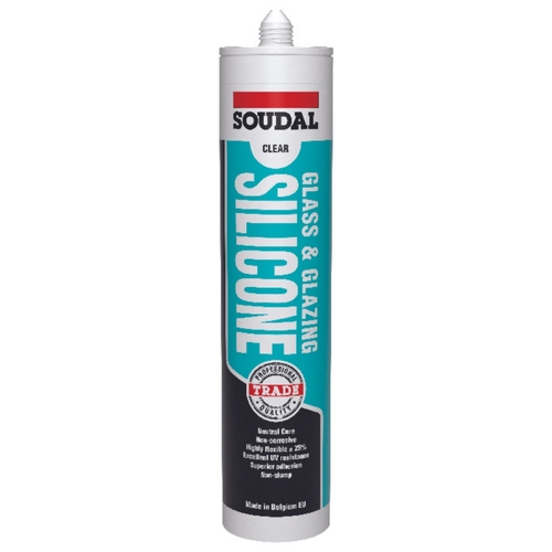 Soudal Glass & Glazing Silicone Silicone Sealant 300ml Matt Black