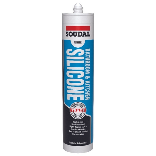 Soudal Bathroom & Kitchen Silicone Silicone Sealant 300ml White