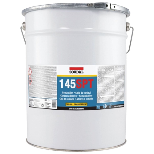 Soudal 145SPT Spray Contact Adhesive PU Sealant 20L Clear