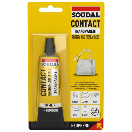 Soudal Contact Adhesive Transparent Blister Adhesive 50ml