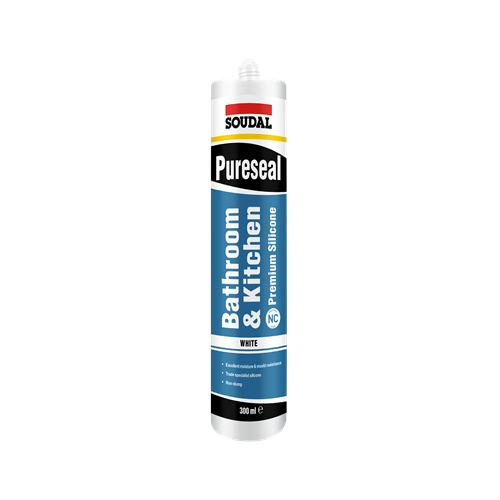 Soudal Pureseal Bathroom and Kitchen Neutral Cure White 300ml 132668