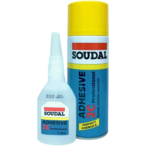 Soudal 2C Adhesive Kits (100 gr Cyano / 400ml Activator) Adhesive Sealant 100gr & 400ml