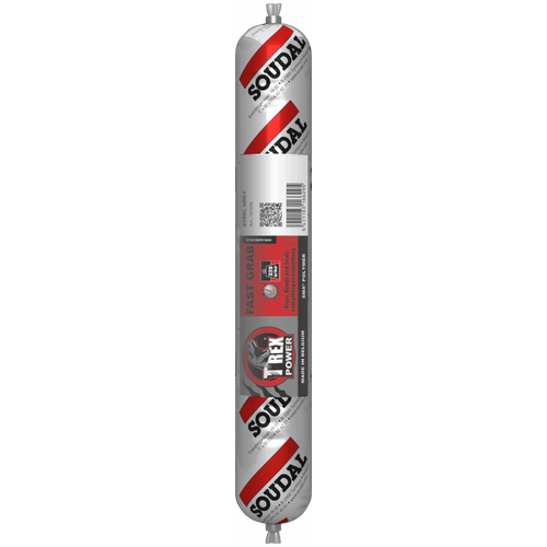Soudal T-Rex Power Fast Grab Adhesive Sealant 600ml Steel Grey