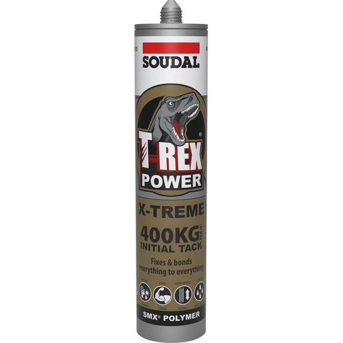 Soudal T-Rex Power Xtreme Adhesive Sealant White 280ml 154759