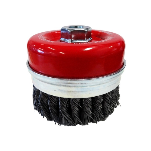 Josco 100mm XHD Steel Twistknot Cup Brush with Skirt Pack of 4