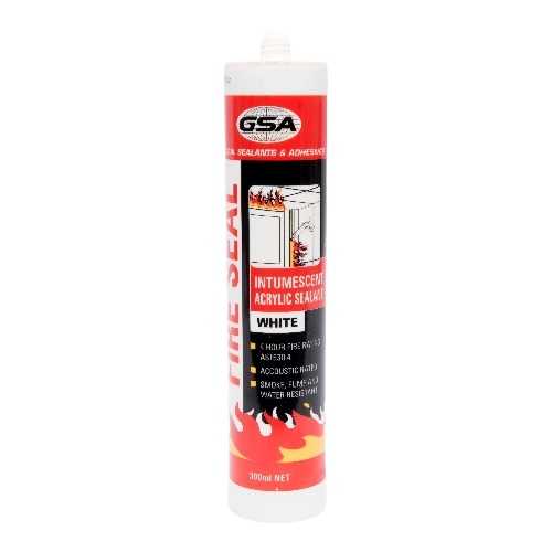 Pack of 12 - GSA Fire Seal Intumescent Acrylic Sealant White 300ml - 1679W
