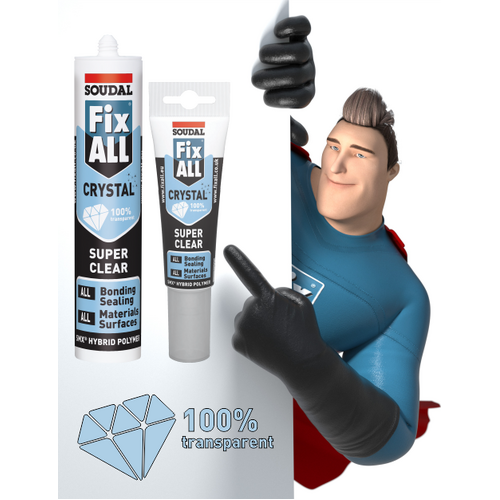 Soudal 290mL Fix All Crystal Sealant - Super Clear - 168149