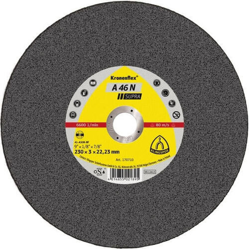 Klingspor Cut Off Wheel Soft 230mm x 3 x 22.23 Box of 25 170710 A46N Supra