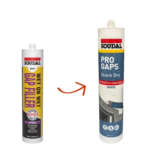 Soudal Pro Gaps Quick Dry Filler White 300ml 174684