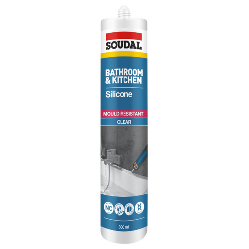Soudal Bathroom & Kitchen Silicone Sealant 300ml White
