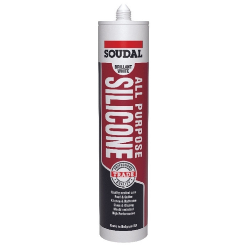 Soudal All Purpose Silicone Silicone Sealant 300ml Aluminium (Colorbond Citi)