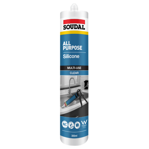 Soudal All Purpose Silicone Sealant 300ml Moss Green (Colorbond Cottage Green)