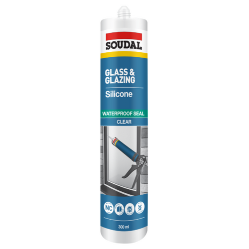Soudal Glass & Glazing Silicone Sealant 300ml Clear