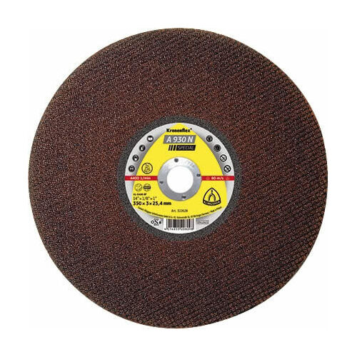 Klingspor Cut Off Wheel (Special Fast Cut) Soft 350mm x 3 x 25.4 Box of 10 322628 A930N