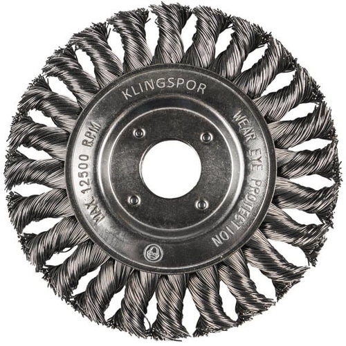 Klingspor 125mm x 14mm x 22.23mm Twist Knot Mild Steel Wheel Brush -1 Each