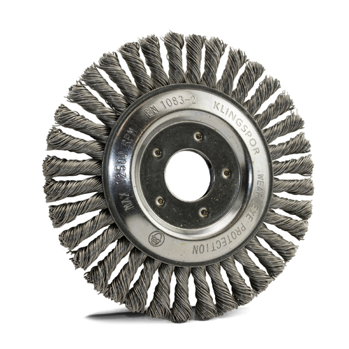 Klingspor 125mm x 6mm x 22.23mm Pipeline Mild Steel Wheel Brush - 1 Each