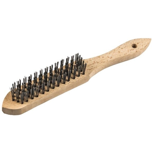 Klingspor - BH 600 Hand Brush Standard Number Of Rows 3. 125 x 25 x 290 mm - Wooden Handle 0.3 Stainless Steel (Pkt 12) | 358368