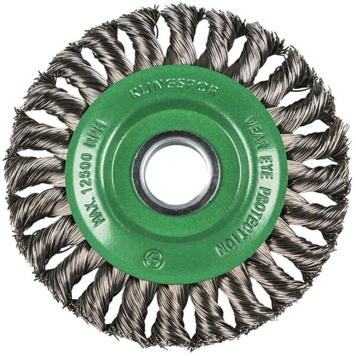 Klingspor 125mm x 6mm x 22.23mm Pipeline Stainless Steel Wheel Brush - 1 Each