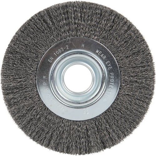 KLINGSPOR WIRE BRUSHES, WHEEL STAINLESS STEEL BRUSH, CRIMPED WIRE FOR STEEL, STAINLESS STEEL, BR 600 W, 200X25X32MM
