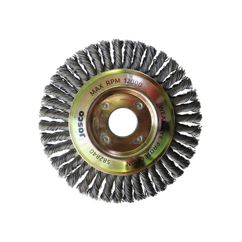 Josco 125mm Twistknot Pipeline Wheel Brush 40K Pack of 5