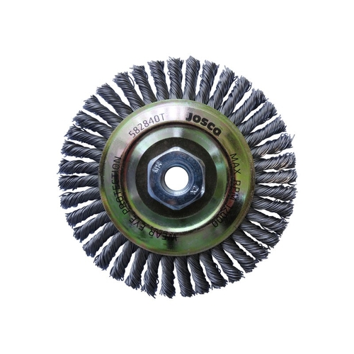 Josco 125mm Twistknot Pipeline Wheel Brush 40K (M14 Thread) Pack of 5