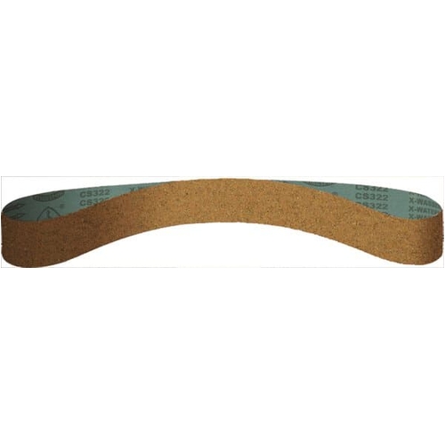 6 Pack Klingspor CS322X 100 x 533mm Yellow Cork Polishing File Sanding Belts | Waterproof Belts for Glass, Stainless Steel & Aluminium