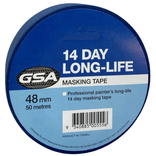 10 Pack - GSA 14-DAY BLUE MASKING TAPE 48MM X 50M - 70648LL