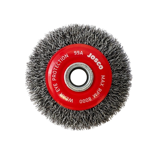 Josco 75mm x 16mm Crimped Wheel Brush Pack of 2