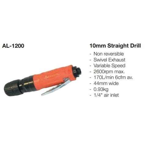 10mm Straight Drill Alliance AL-1200