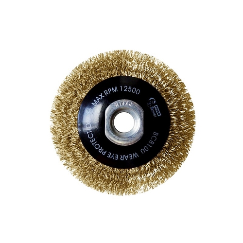 Brumby 100mm Crimped Multi-Thread Bevel Brush Pack of 3