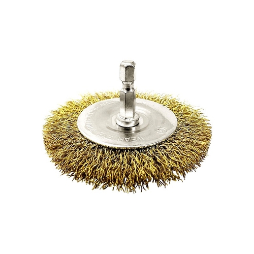 Brumby 100mm Spindle-Mounted Crimped Wheel Brush Pack of 5