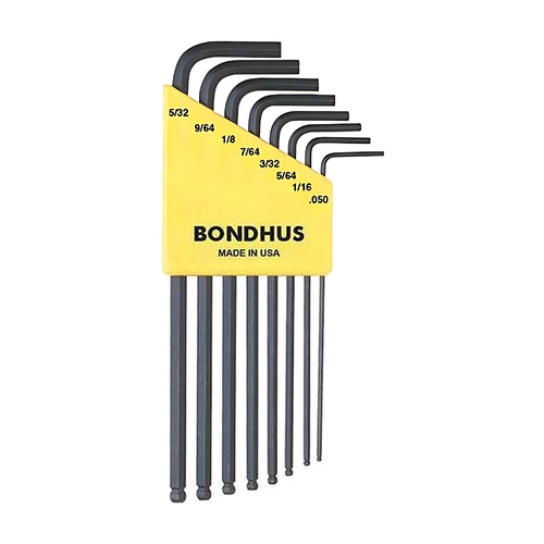 Sutton Tools Bondhus SET 8 BALL END L-WR .050-5/32" - BD10932