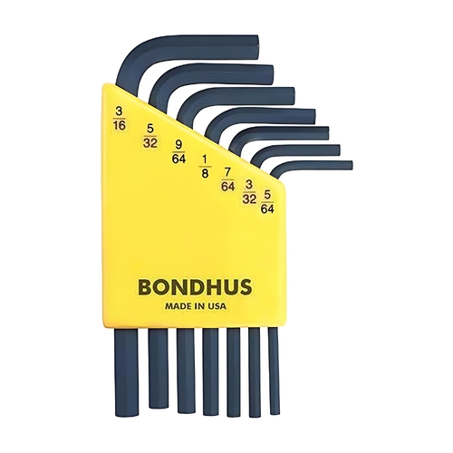 Sutton Tools Bondhus SET 7 HEX L-WR SHORT 5/64-3/16" - BD12245