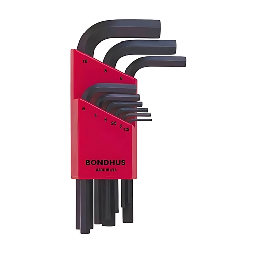 Sutton Tools Bondhus SET 9 HEX L-WR SHORT 1.5-10MM - BD12299
