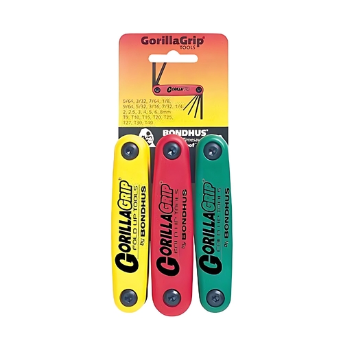 Sutton Tools Bondhus SET 24 HEX GORILLAGRIP FOLD UP 3 PK - BD12533