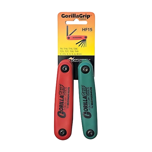 Sutton Tools Bondhus SET 15 HEX GORILLAGRIP FOLD UP 2 PK - BD12544