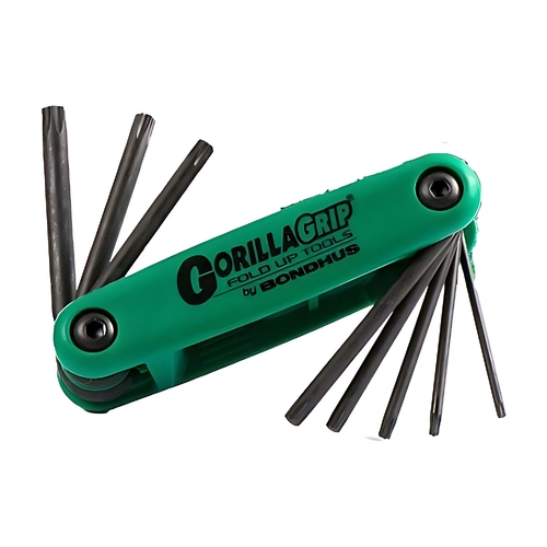 Sutton Tools Bondhus SET 8 TORX GORILLAGRIP FOLD UP T9-T40 - BD12634