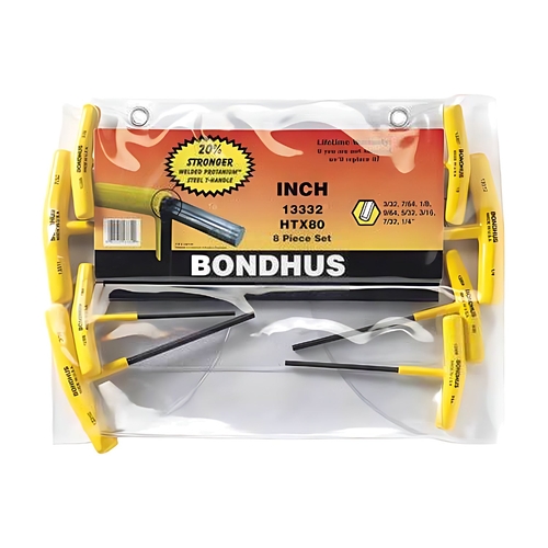 Sutton Tools Bondhus SET 8 HEX T-HDL GRAD 3/32-1/4" POUCH - BD13332