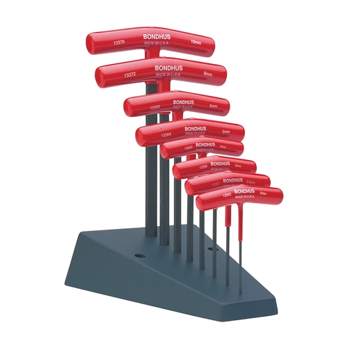 Sutton Tools Bondhus SET 8 HEX T-HDL GRAD 2-10MM W/STAND - BD13389