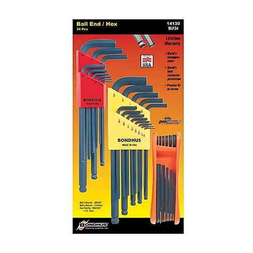 Sutton Tools Bondhus SET34 BALL L-WR IN/MM FOLDUP - BD14130